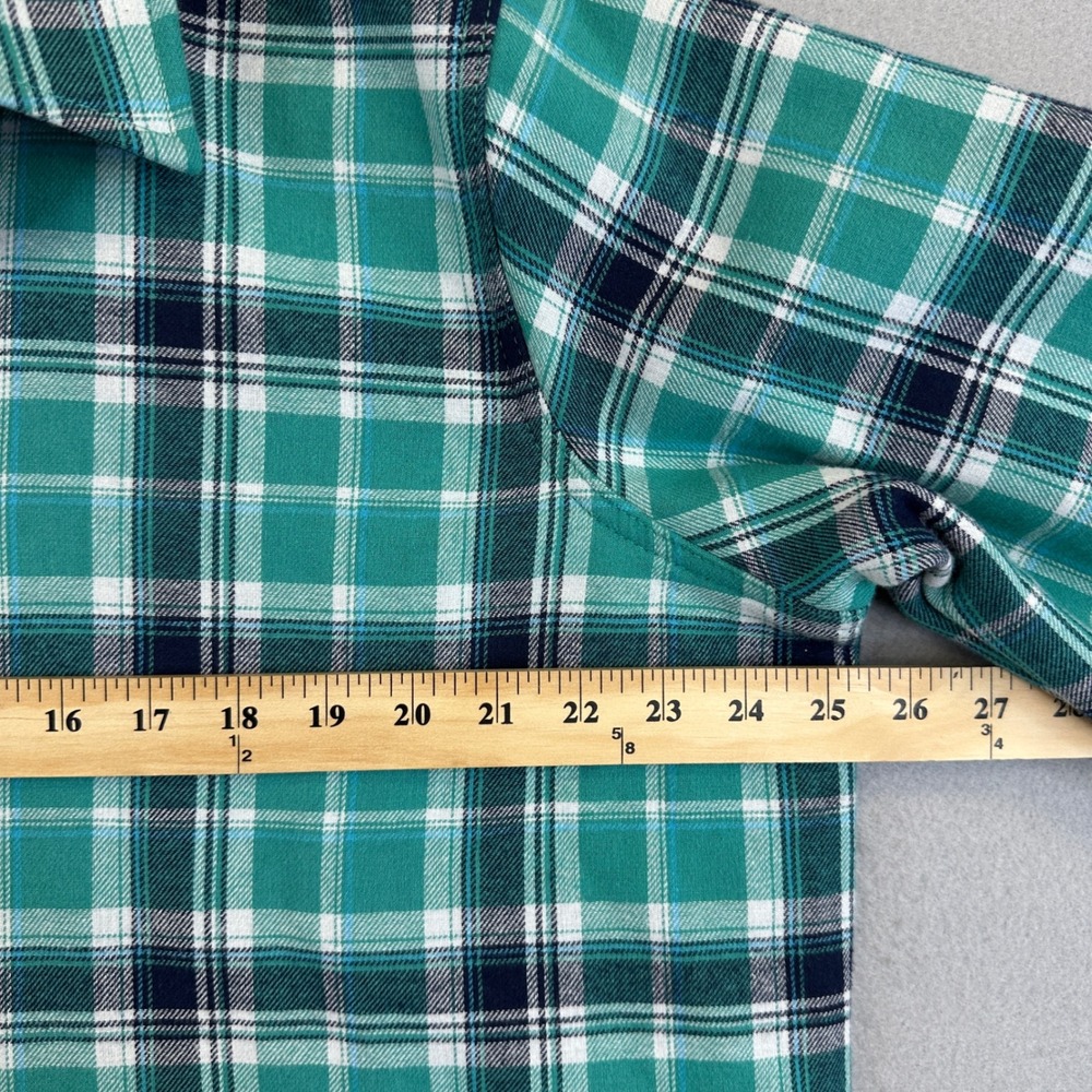 NEW Orvis Shacket Women XXL Green Plaid Fleece Lined Flannel Snap Front Outdoor - Picture 7 of 9